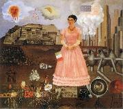 Frida Kahlo The self-portrait of artist and monkey china oil painting reproduction